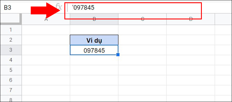 Th&ecirc;m dấu nh&aacute;y đơn trước d&atilde;y số